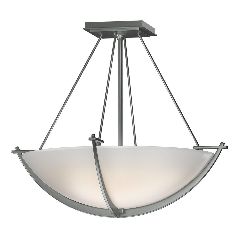 Hubbardton Forge - Three Light Semi-Flush Mount - Compass - Vintage Platinum- Union Lighting Luminaires Decor