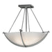 Hubbardton Forge - Three Light Semi-Flush Mount - Compass - Vintage Platinum- Union Lighting Luminaires Decor