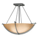 Hubbardton Forge - Three Light Semi-Flush Mount - Compass - Vintage Platinum- Union Lighting Luminaires Decor