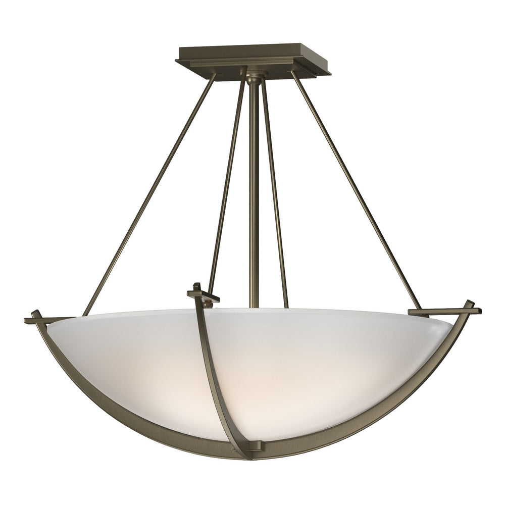 Hubbardton Forge - Three Light Semi-Flush Mount - Compass - Soft Gold- Union Lighting Luminaires Decor