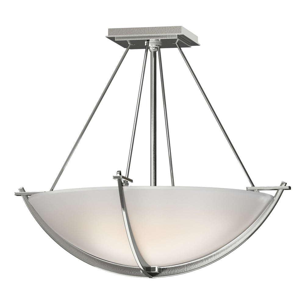 Hubbardton Forge - Three Light Semi-Flush Mount - Compass - Sterling- Union Lighting Luminaires Decor