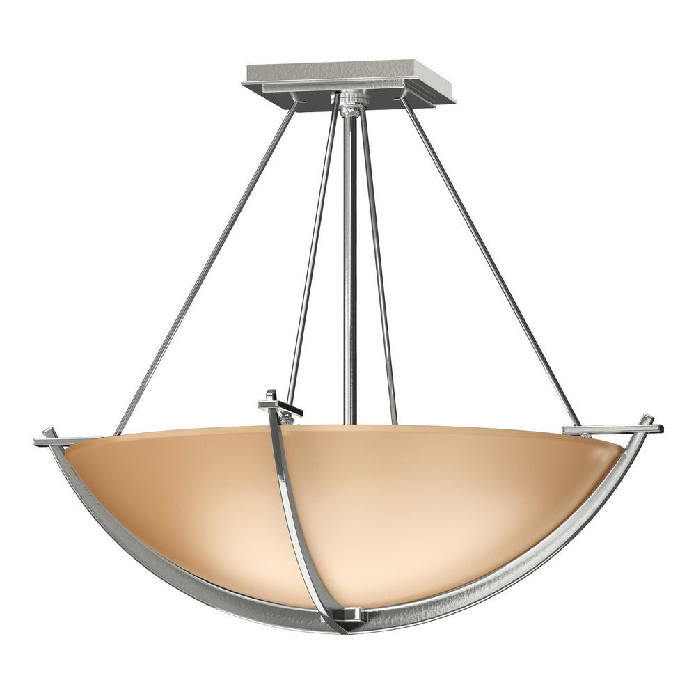 Hubbardton Forge - Three Light Semi-Flush Mount - Compass - Sterling- Union Lighting Luminaires Decor