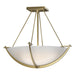 Hubbardton Forge - Three Light Semi Flush Mount - Compass - Modern Brass- Union Lighting Luminaires Decor