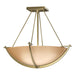 Hubbardton Forge - Three Light Semi Flush Mount - Compass - Modern Brass- Union Lighting Luminaires Decor