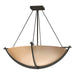 Hubbardton Forge - Three Light Semi-Flush Mount - Compass - Dark Smoke- Union Lighting Luminaires Decor