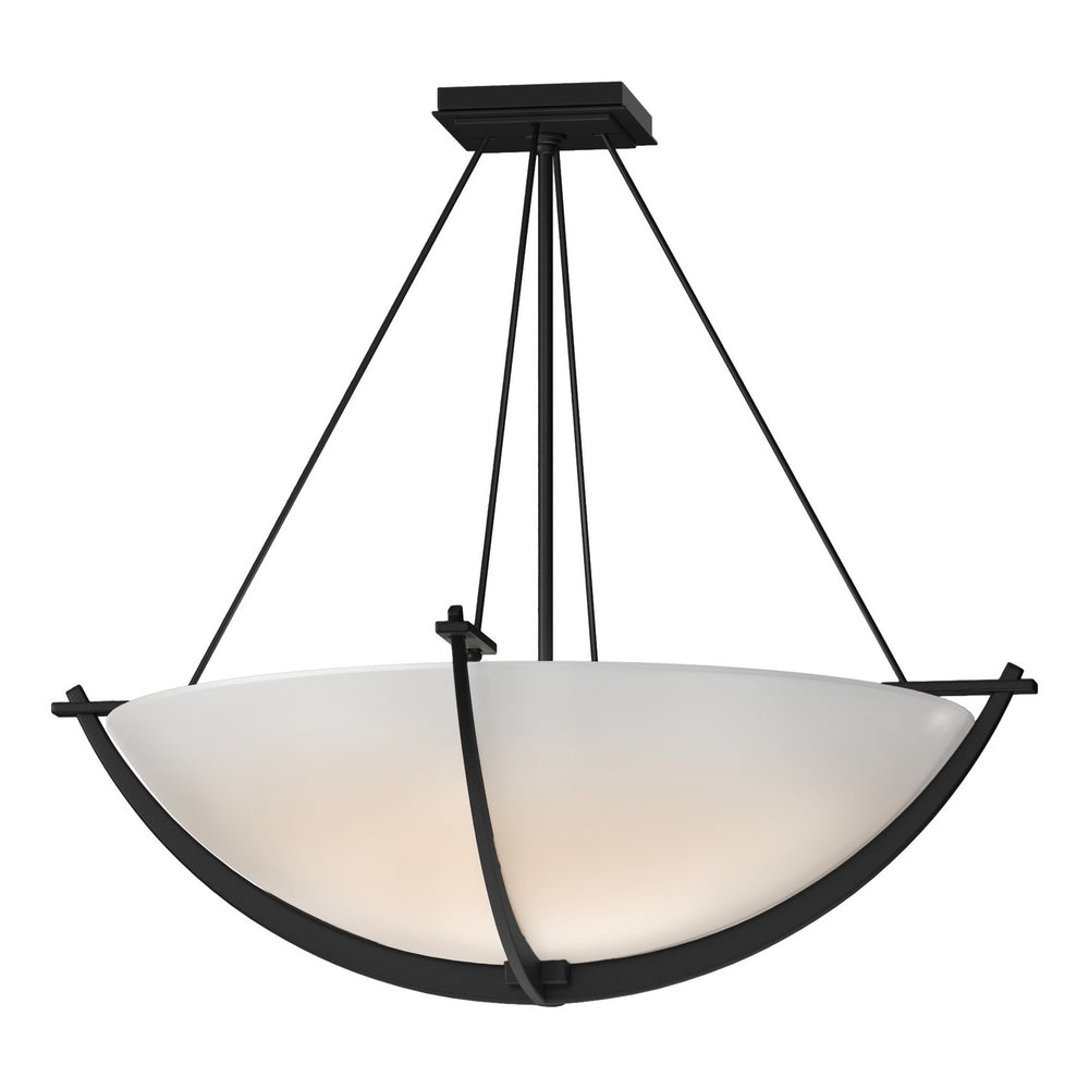 Hubbardton Forge - Three Light Semi-Flush Mount - Compass - Black- Union Lighting Luminaires Decor