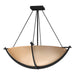 Hubbardton Forge - Three Light Semi-Flush Mount - Compass - Black- Union Lighting Luminaires Decor