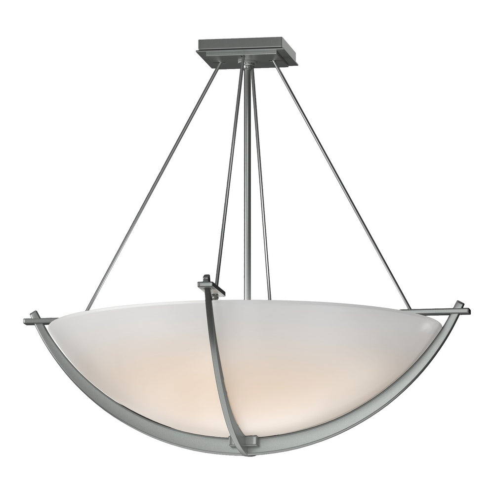 Hubbardton Forge - Three Light Semi-Flush Mount - Compass - Vintage Platinum- Union Lighting Luminaires Decor