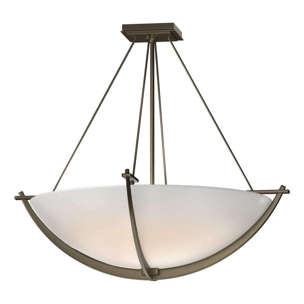 Hubbardton Forge - Three Light Semi-Flush Mount - Compass - Soft Gold- Union Lighting Luminaires Decor