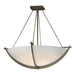 Hubbardton Forge - Three Light Semi-Flush Mount - Compass - Soft Gold- Union Lighting Luminaires Decor