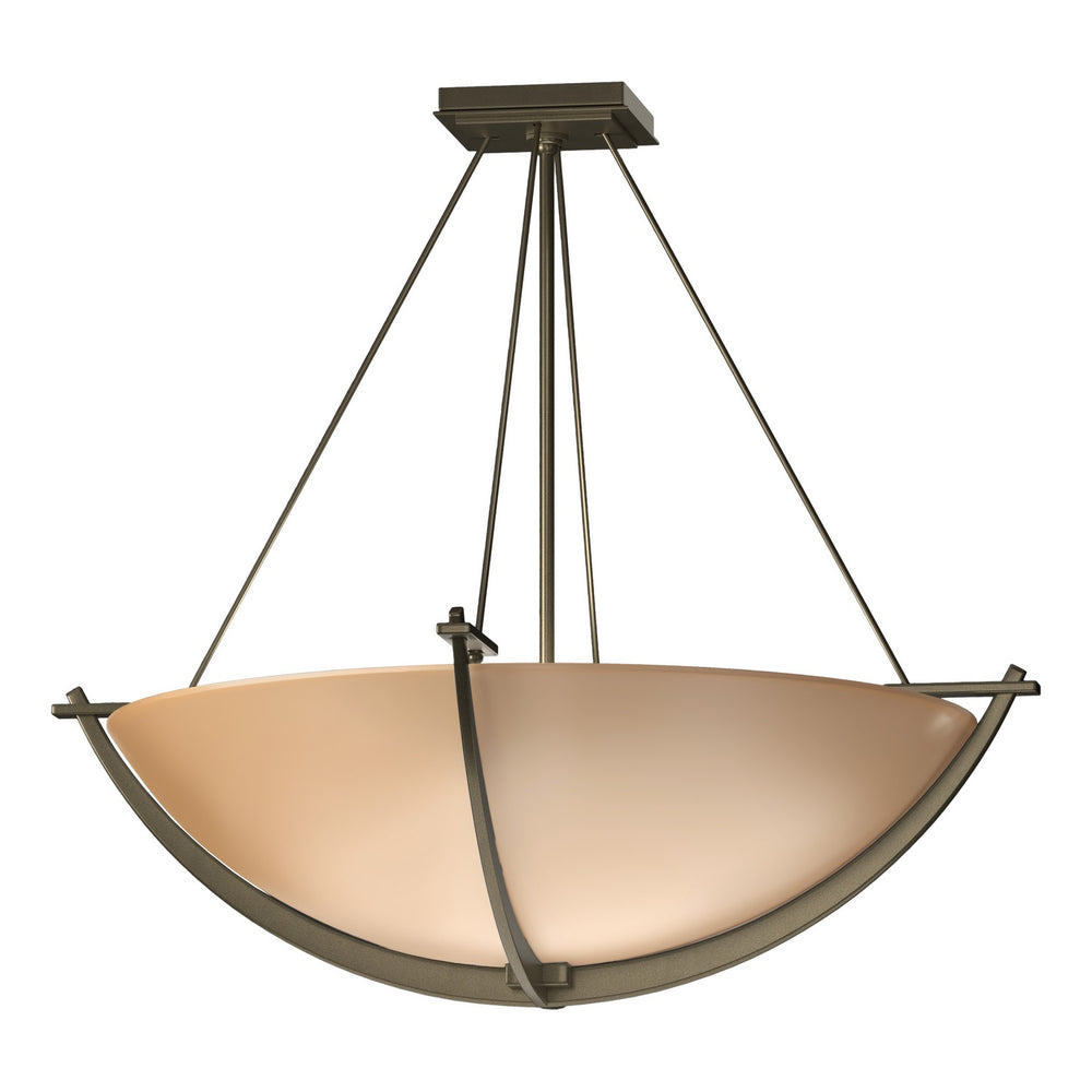 Hubbardton Forge - Three Light Semi-Flush Mount - Compass - Soft Gold- Union Lighting Luminaires Decor