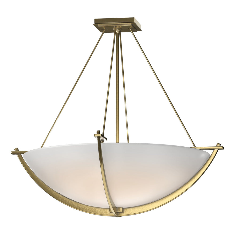 Hubbardton Forge - Three Light Semi Flush Mount - Compass - Modern Brass- Union Lighting Luminaires Decor