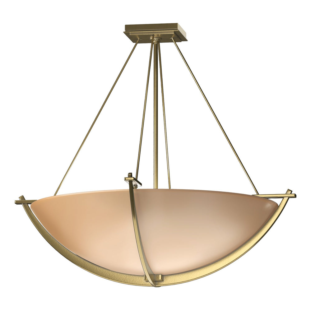 Hubbardton Forge - Three Light Semi Flush Mount - Compass - Modern Brass- Union Lighting Luminaires Decor