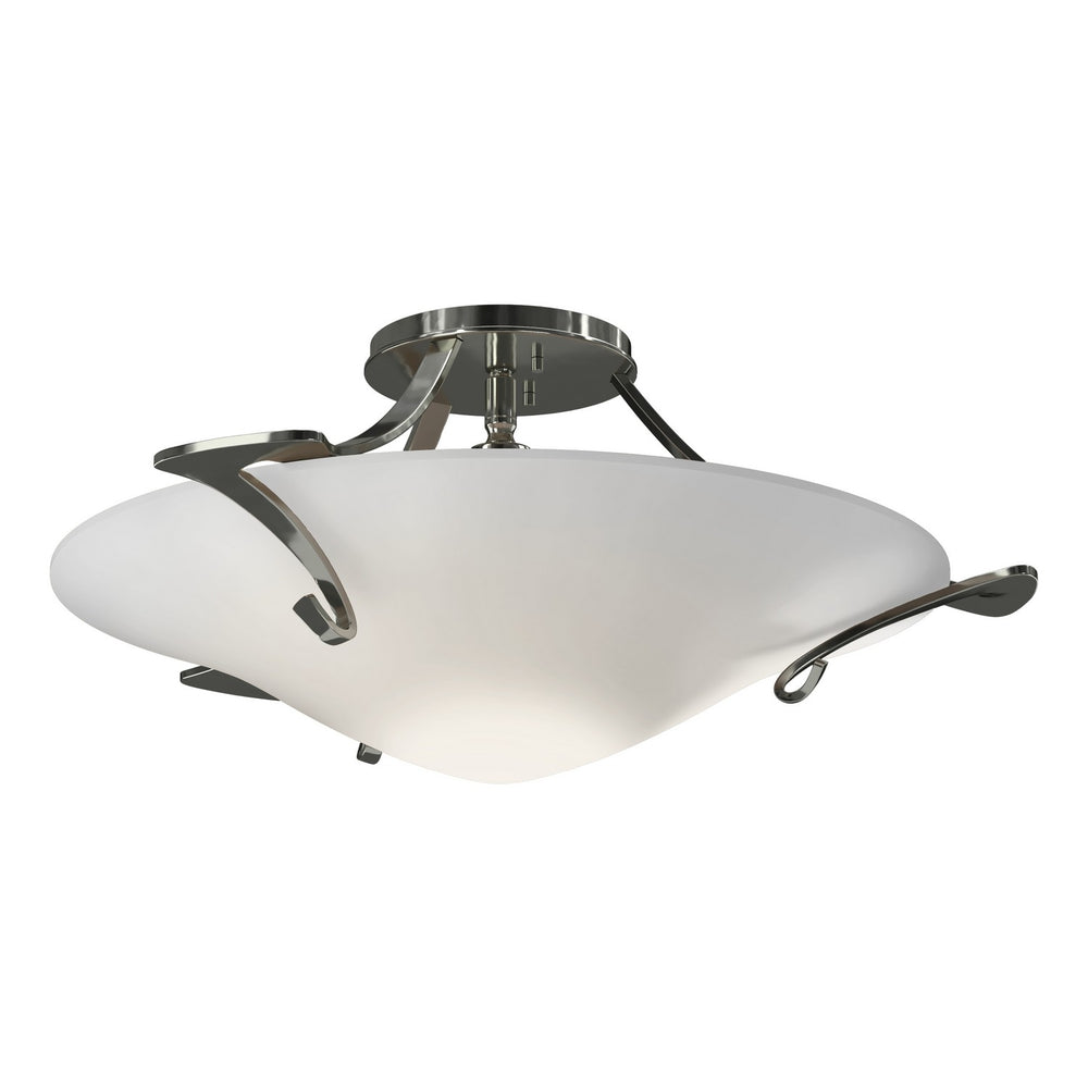Hubbardton Forge - One Light Semi-Flush Mount - Antasia - Sterling- Union Lighting Luminaires Decor