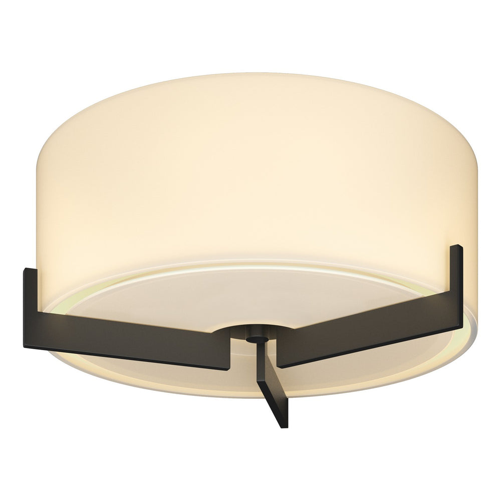 Hubbardton Forge - One Light Semi-Flush Mount - Axis - Black- Union Lighting Luminaires Decor