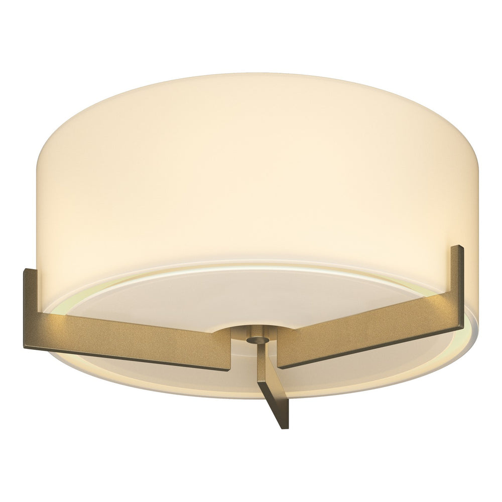 Hubbardton Forge - One Light Semi-Flush Mount - Axis - Soft Gold- Union Lighting Luminaires Decor