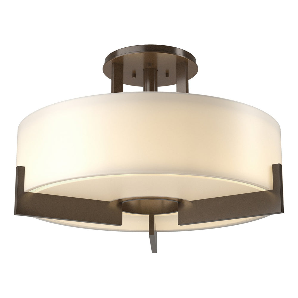 Hubbardton Forge - Three Light Semi-Flush Mount - Axis - Bronze- Union Lighting Luminaires Decor