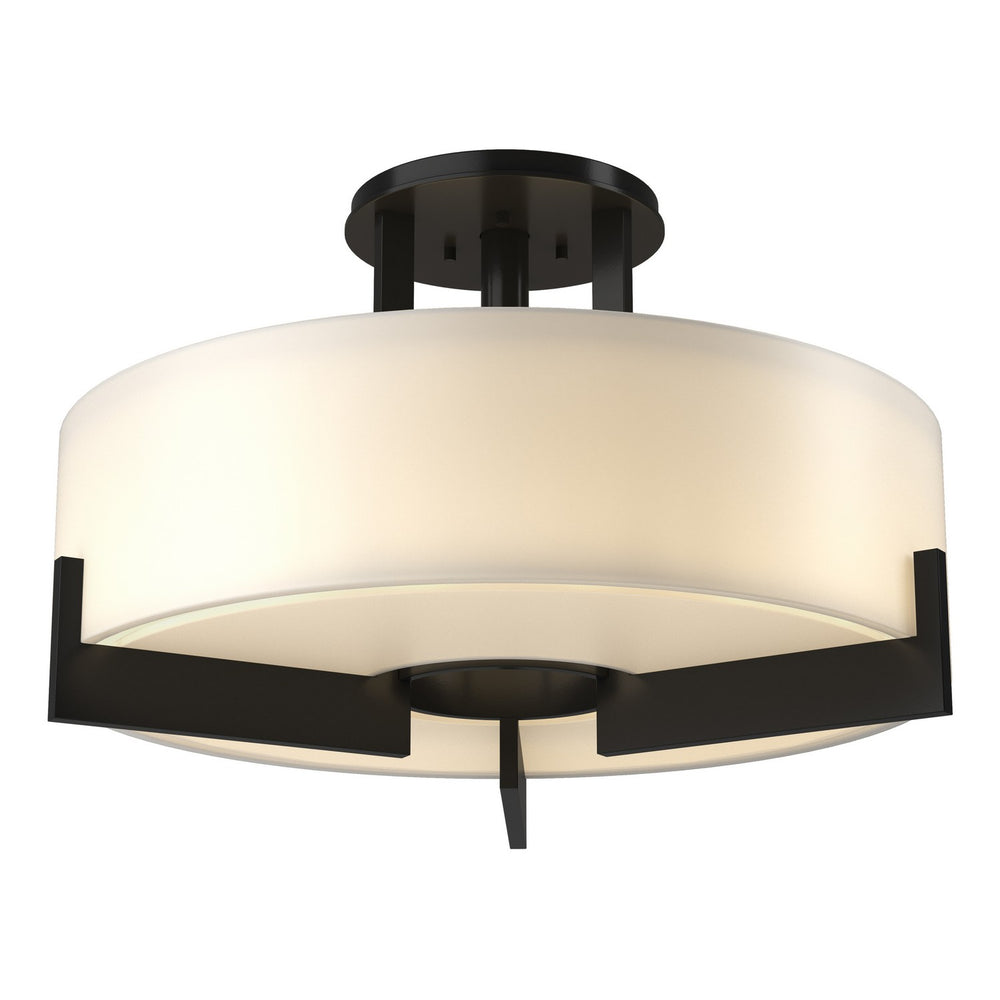 Hubbardton Forge - Three Light Semi-Flush Mount - Axis - Black- Union Lighting Luminaires Decor