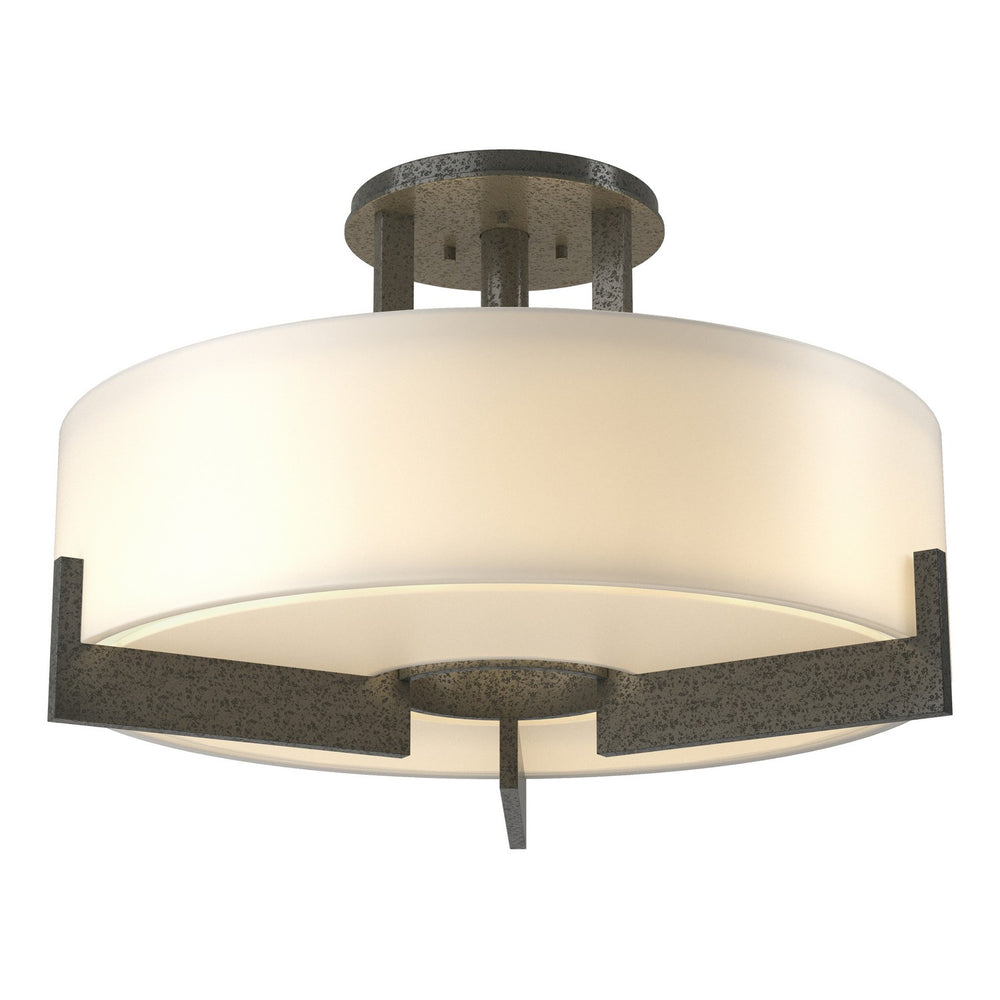 Hubbardton Forge - Three Light Semi-Flush Mount - Axis - Natural Iron- Union Lighting Luminaires Decor