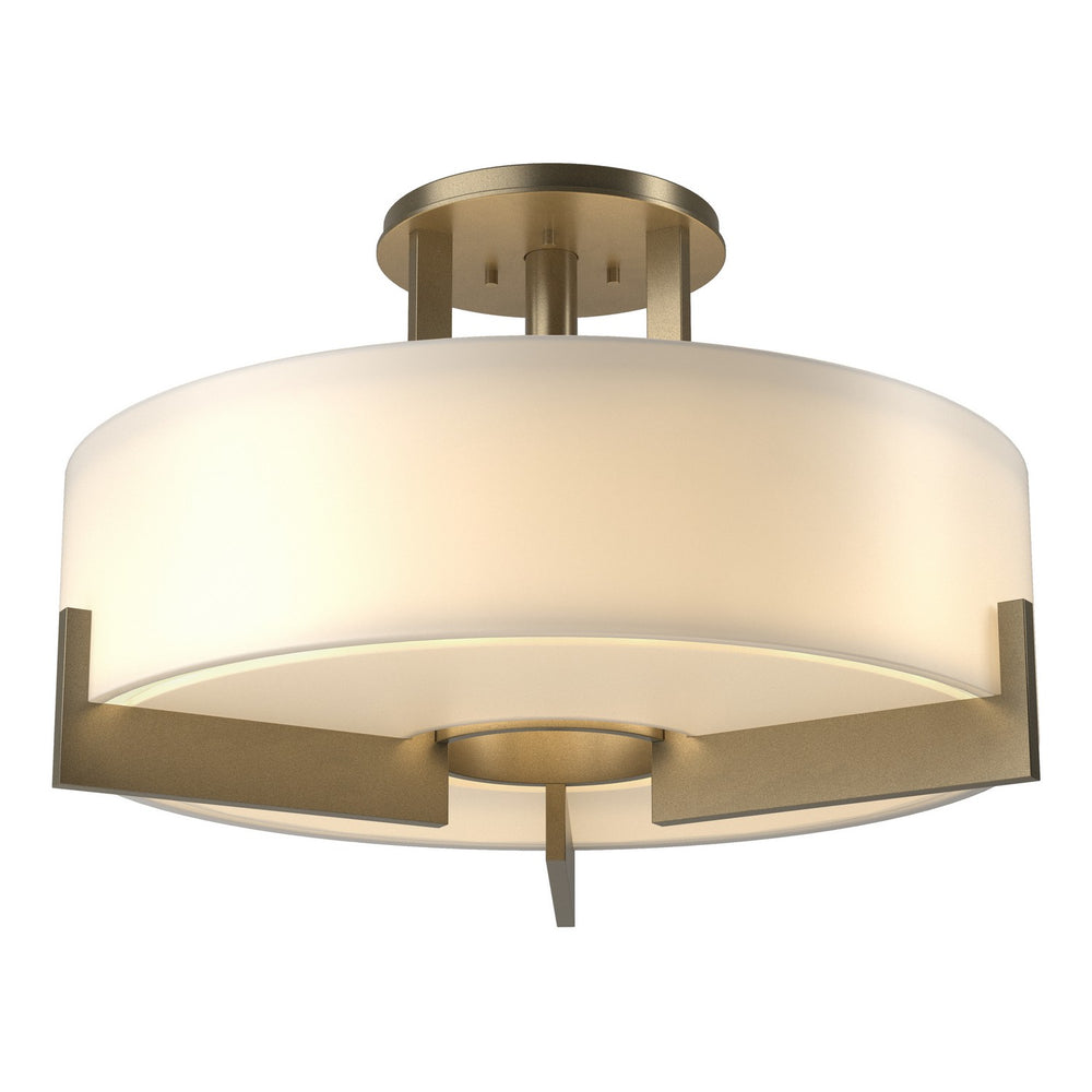 Hubbardton Forge - Three Light Semi-Flush Mount - Axis - Soft Gold- Union Lighting Luminaires Decor
