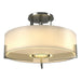 Hubbardton Forge - Three Light Semi-Flush Mount - Axis - Sterling- Union Lighting Luminaires Decor