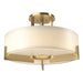 Hubbardton Forge - Three Light Semi Flush Mount - Axis - Modern Brass- Union Lighting Luminaires Decor