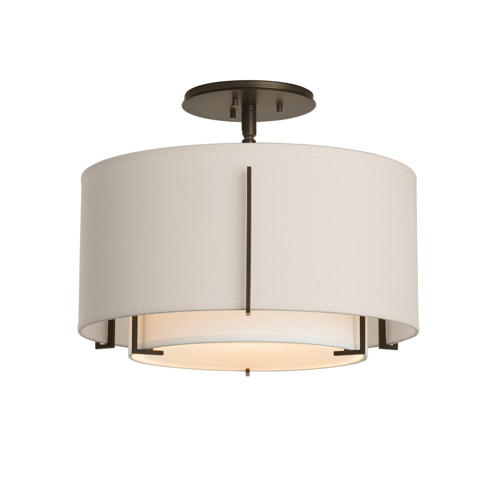 Hubbardton Forge - One Light Semi-Flush Mount - Exos - Oil Rubbed Bronze- Union Lighting Luminaires Decor