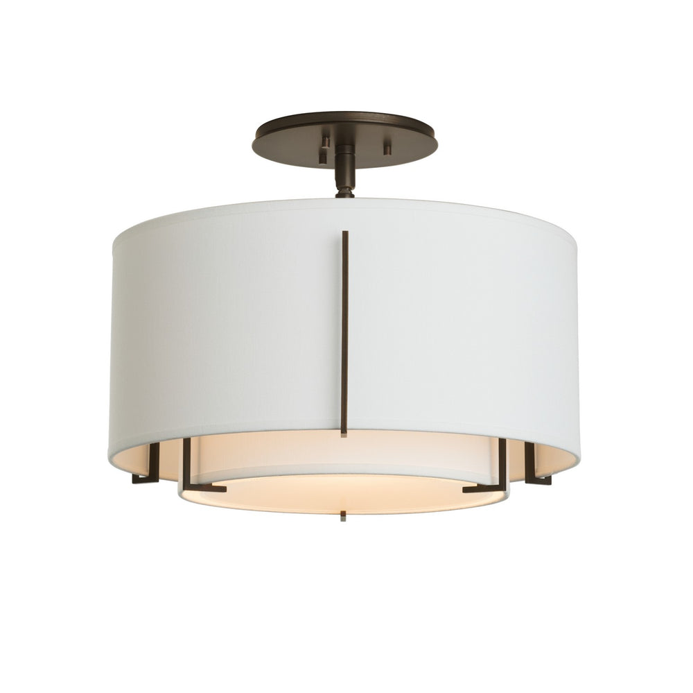 Hubbardton Forge - One Light Semi-Flush Mount - Exos - Oil Rubbed Bronze- Union Lighting Luminaires Decor