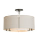 Hubbardton Forge - Three Light Semi Flush Mount - Exos - Oil Rubbed Bronze- Union Lighting Luminaires Decor