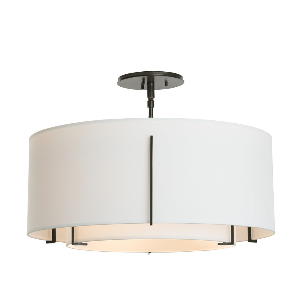 Hubbardton Forge - Three Light Semi Flush Mount - Exos - Oil Rubbed Bronze- Union Lighting Luminaires Decor