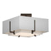 Hubbardton Forge - Two Light Semi-Flush Mount - Exos - Bronze- Union Lighting Luminaires Decor