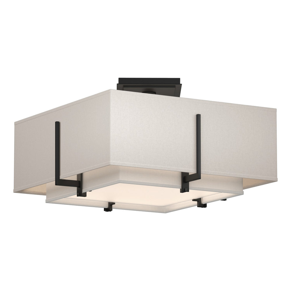 Hubbardton Forge - Two Light Semi-Flush Mount - Exos - Black- Union Lighting Luminaires Decor