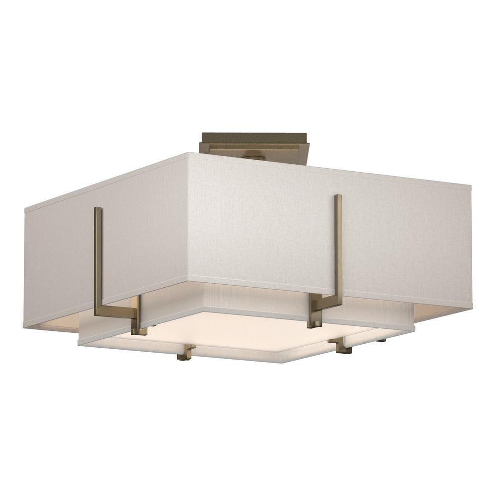 Hubbardton Forge - Two Light Semi-Flush Mount - Exos - Soft Gold- Union Lighting Luminaires Decor