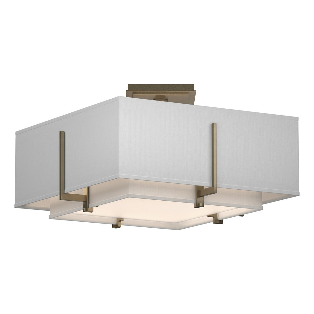 Hubbardton Forge - Two Light Semi-Flush Mount - Exos - Soft Gold- Union Lighting Luminaires Decor