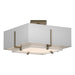 Hubbardton Forge - Two Light Semi-Flush Mount - Exos - Soft Gold- Union Lighting Luminaires Decor