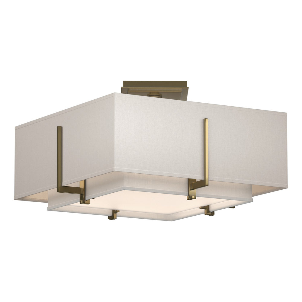 Hubbardton Forge - Two Light Semi-Flush Mount - Exos - Modern Brass- Union Lighting Luminaires Decor