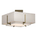 Hubbardton Forge - Two Light Semi-Flush Mount - Exos - Modern Brass- Union Lighting Luminaires Decor