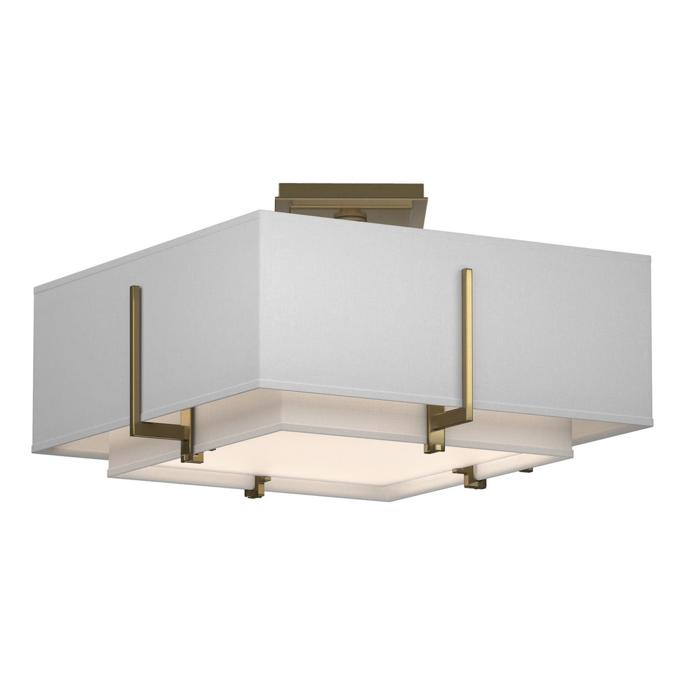 Hubbardton Forge - Two Light Semi-Flush Mount - Exos - Modern Brass- Union Lighting Luminaires Decor