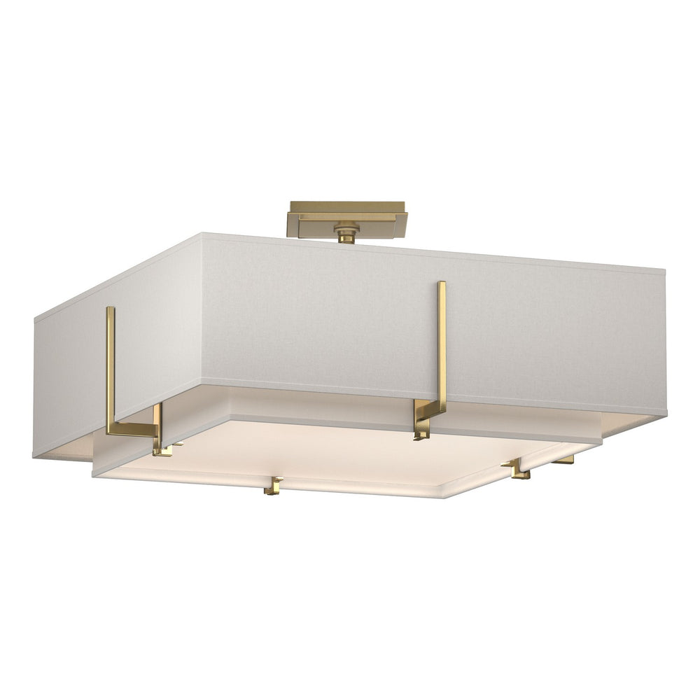 Hubbardton Forge - Four Light Semi-Flush Mount - Exos - Modern Brass- Union Lighting Luminaires Decor