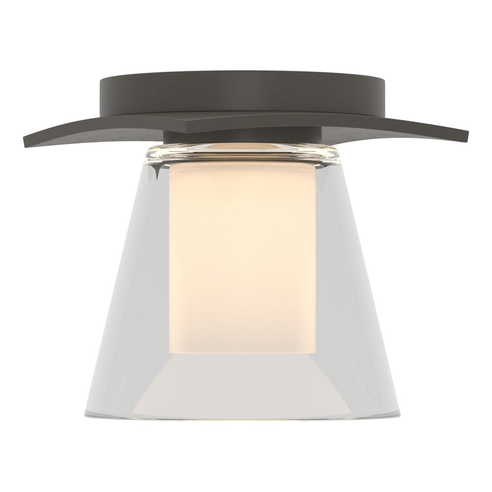 Hubbardton Forge - One Light Semi-Flush Mount - Wren - Dark Smoke- Union Lighting Luminaires Decor