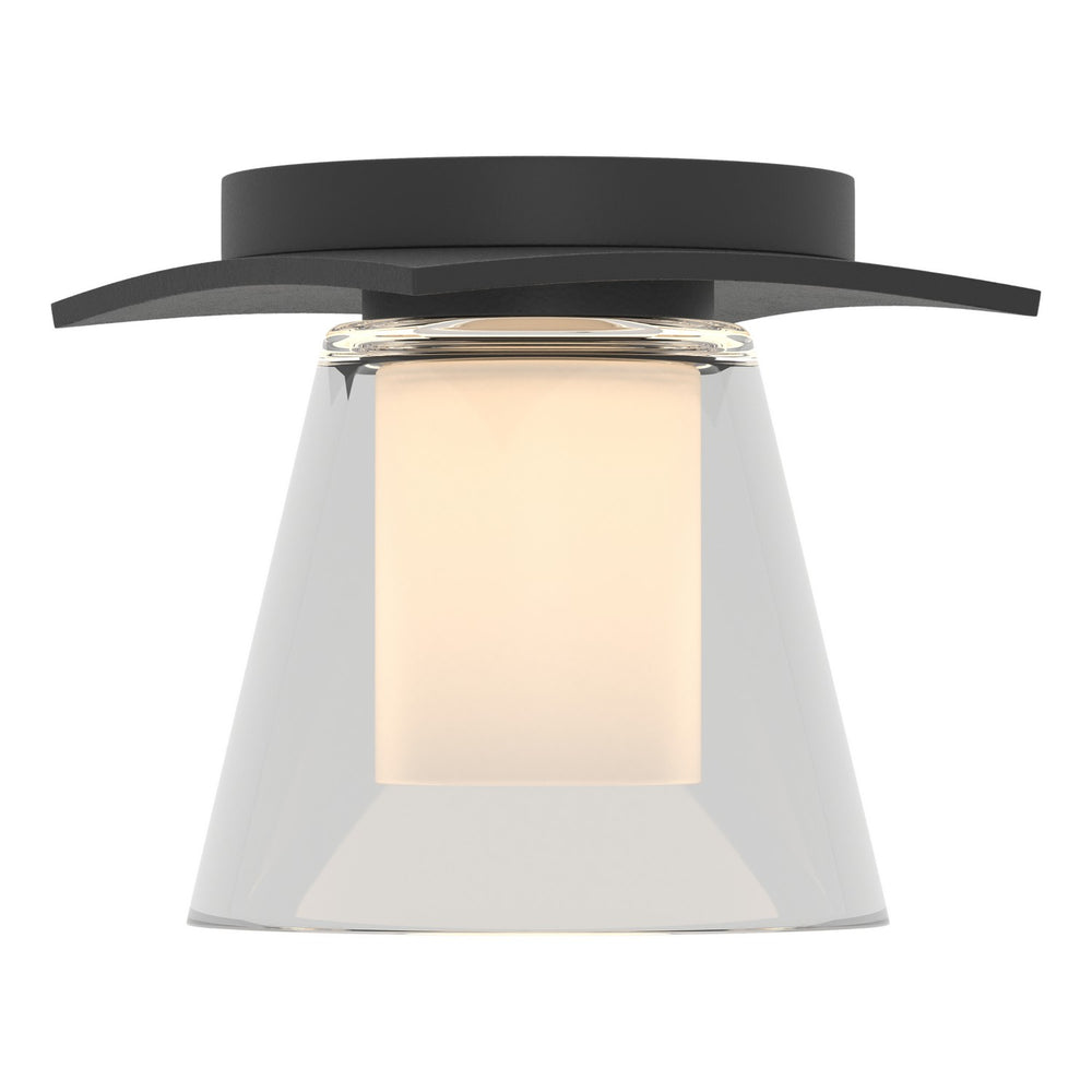 Hubbardton Forge - One Light Semi-Flush Mount - Wren - Black- Union Lighting Luminaires Decor