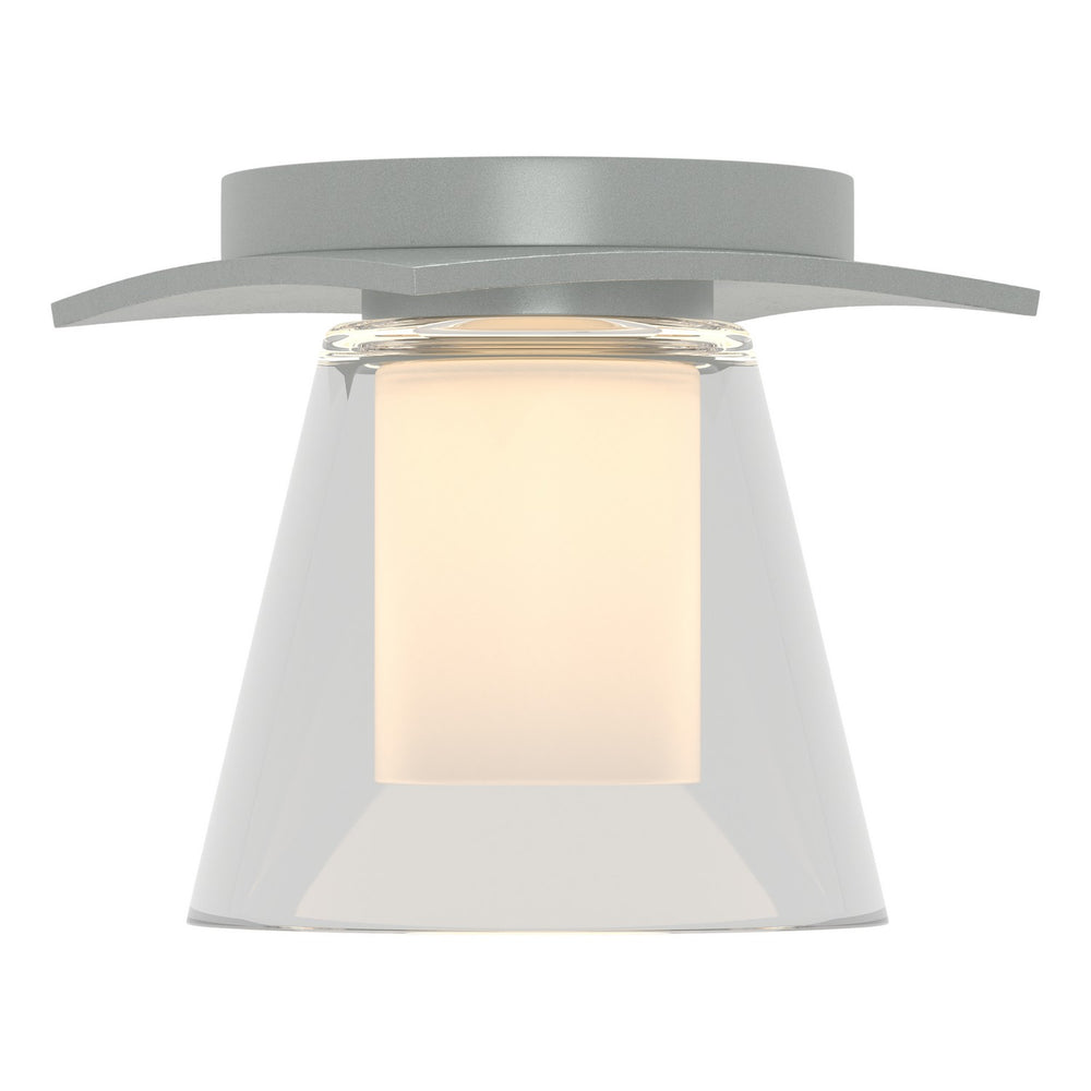 Hubbardton Forge - One Light Semi-Flush Mount - Wren - Vintage Platinum- Union Lighting Luminaires Decor