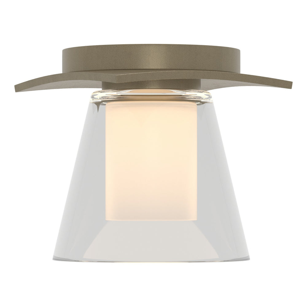 Hubbardton Forge - One Light Semi-Flush Mount - Wren - Soft Gold- Union Lighting Luminaires Decor