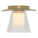 Hubbardton Forge - One Light Flush Mount - Wren - Modern Brass- Union Lighting Luminaires Decor