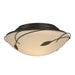 Hubbardton Forge - Two Light Semi-Flush Mount - Leaf - Dark Smoke- Union Lighting Luminaires Decor