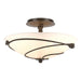 Hubbardton Forge - Two Light Semi-Flush Mount - Leaf - Bronze- Union Lighting Luminaires Decor