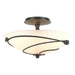 Hubbardton Forge - Two Light Semi-Flush Mount - Leaf - Dark Smoke- Union Lighting Luminaires Decor