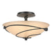 Hubbardton Forge - Two Light Semi-Flush Mount - Leaf - Black- Union Lighting Luminaires Decor
