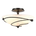 Hubbardton Forge - Two Light Semi-Flush Mount - Leaf - Oil Rubbed Bronze- Union Lighting Luminaires Decor