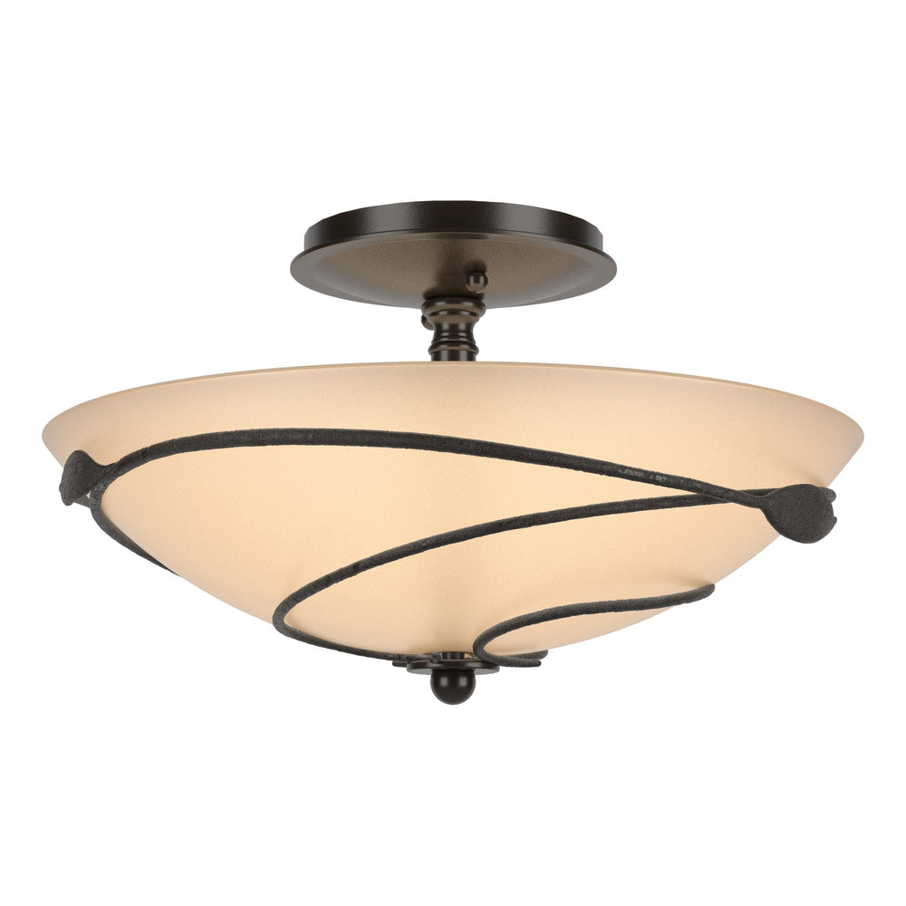 Hubbardton Forge - Two Light Semi-Flush Mount - Leaf - Oil Rubbed Bronze- Union Lighting Luminaires Decor